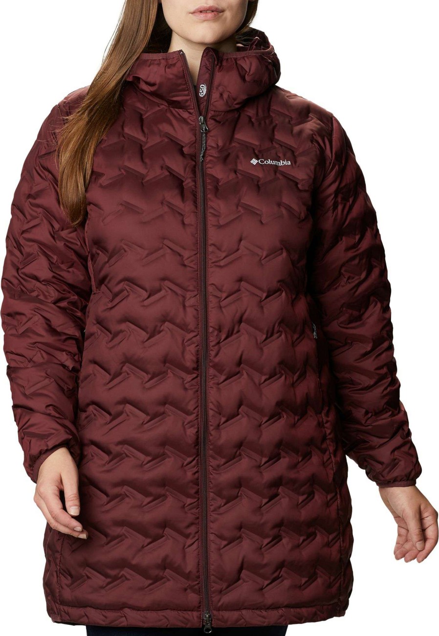 Jackets * | Columbia Women'S Delta Ridge Long Down Jacket Malbec