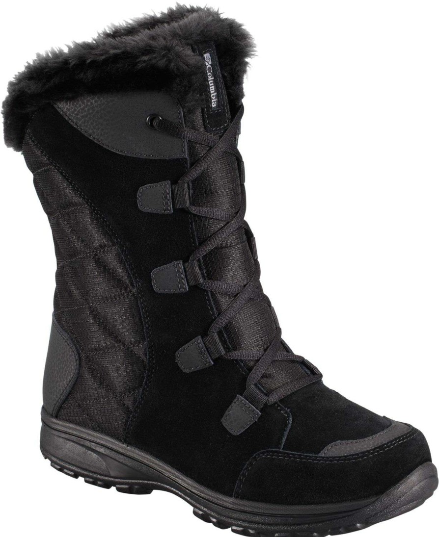 Boots * | Columbia Women'S Ice Maiden Ii Waterproof Winter Boots Black/Columbia Grey