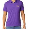 Shirts * | Columbia Men'S Lsu Tigers Purple Tech Trail Polo