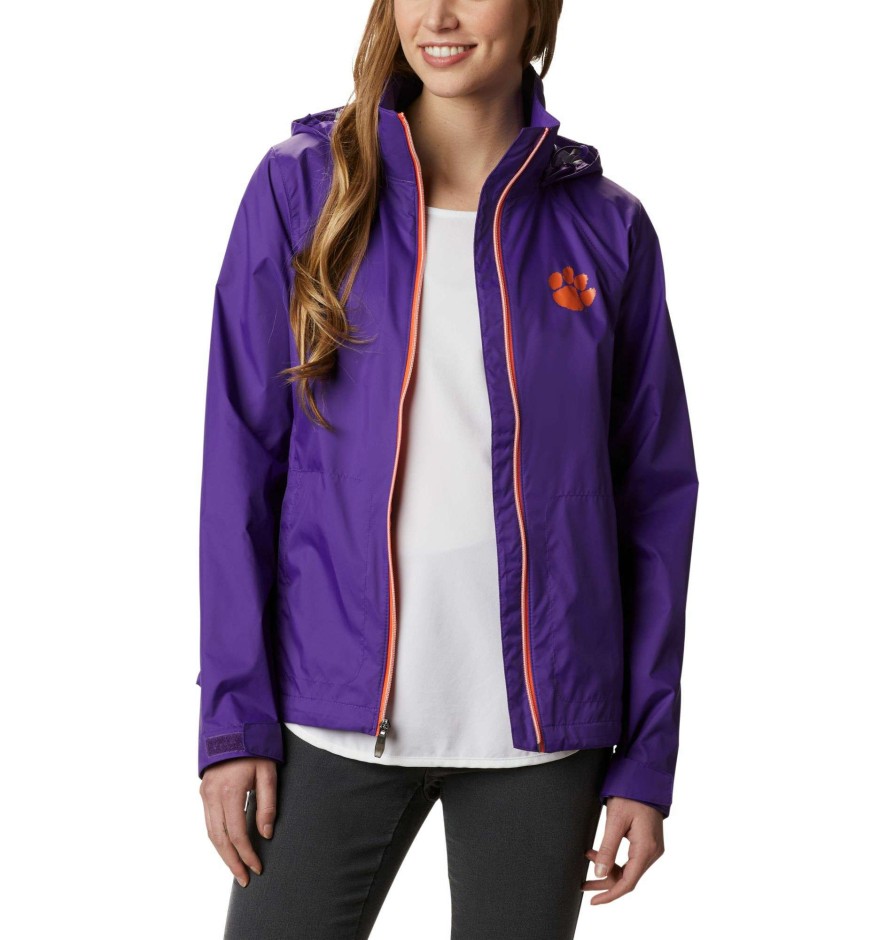 Jackets * | Columbia Women'S Clemson Tigers Regalia Switchback Jacket