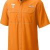 Shirts * | Columbia Men'S Tennessee Volunteers Tennessee Orange Low Drag Offshore Short Sleeve Button Down Shirt