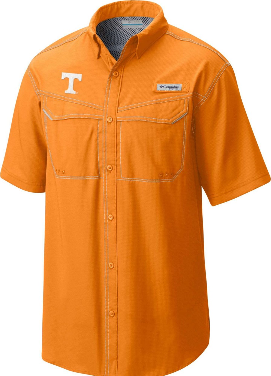 Shirts * | Columbia Men'S Tennessee Volunteers Tennessee Orange Low Drag Offshore Short Sleeve Button Down Shirt