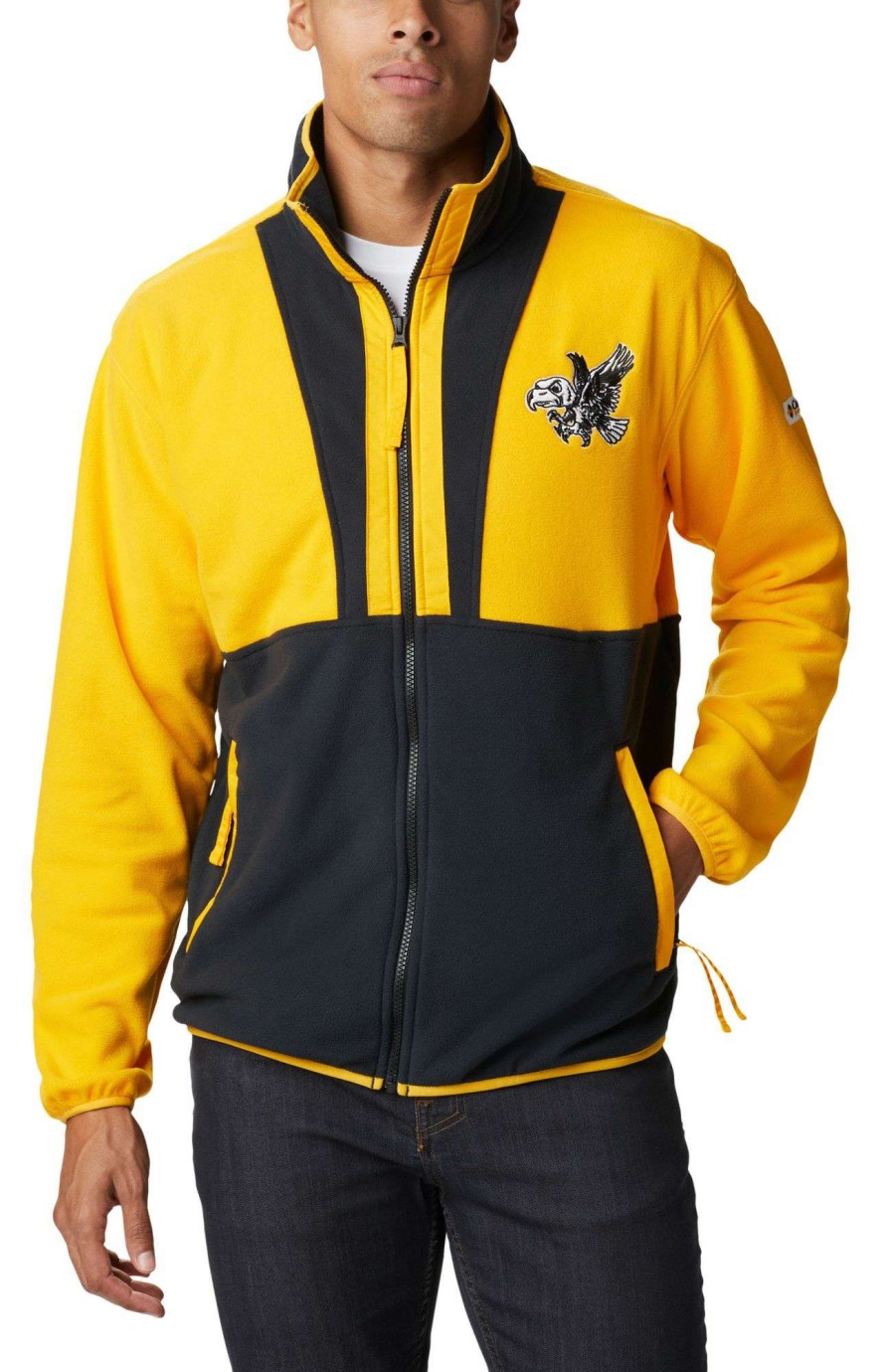 Jackets * | Columbia Men'S Iowa Hawkeyes Gold Back Bowl Full-Zip Fleece Jacket