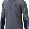 Jackets * | Columbia Men'S Milwaukee Brewers Navy Shotgun 2.0 Quarter-Zip Shirt