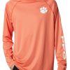 Shirts * | Columbia Men'S Clemson Tigers Orange Terminal Tackle Long Sleeve T-Shirt