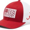 Hats * | Columbia Men'S Alabama Crimson Tide Crimson Pfg Flag Mesh Fitted Hat