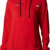 Sweatshirts * | Columbia Women'S Georgia Bulldogs Red Pfg Tamiami Quarter-Snap Long Sleeve Hooded Shirt