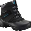 Boots * | Columbia Kids' Rope Tow Iii 200G Waterproof Winter Boots For Girls' Black/Dark Compass