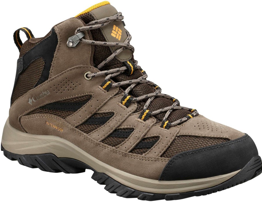 Boots * | Columbia Men'S Crestwood Mid Waterproof Hiking Boots Cordovan/Squash