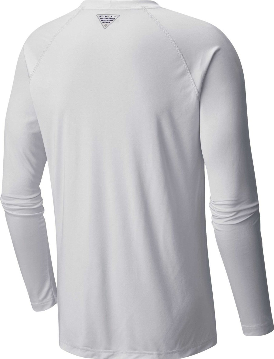 Shirts * | Columbia Men'S Memphis Tigers White Terminal Tackle Long Sleeve T-Shirt