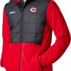 Jackets * | Columbia Men'S Cincinnati Reds Red Full-Zip Fleece Jacket