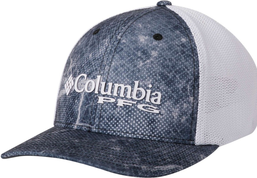 Hats * | Columbia Men'S Camo Mesh Hat Black Realtree Mako