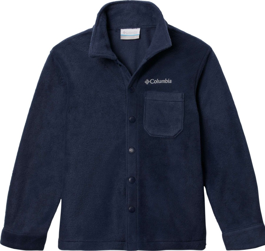 Jackets * | Columbia Boys' Steens Mtn Fleece Over Jacket Collegiate Navy