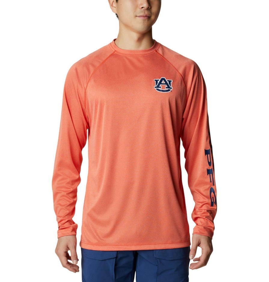 Shirts * | Columbia Men'S Auburn Tigers Terminal Tackle Orange T-Shirt