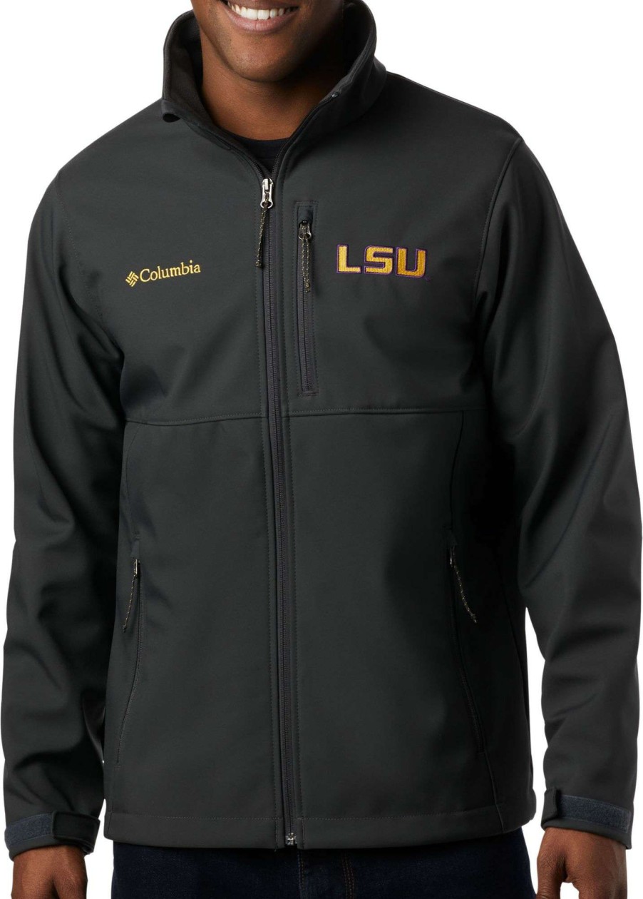 Jackets * | Columbia Men'S Lsu Tigers Grey Ascender Jacket