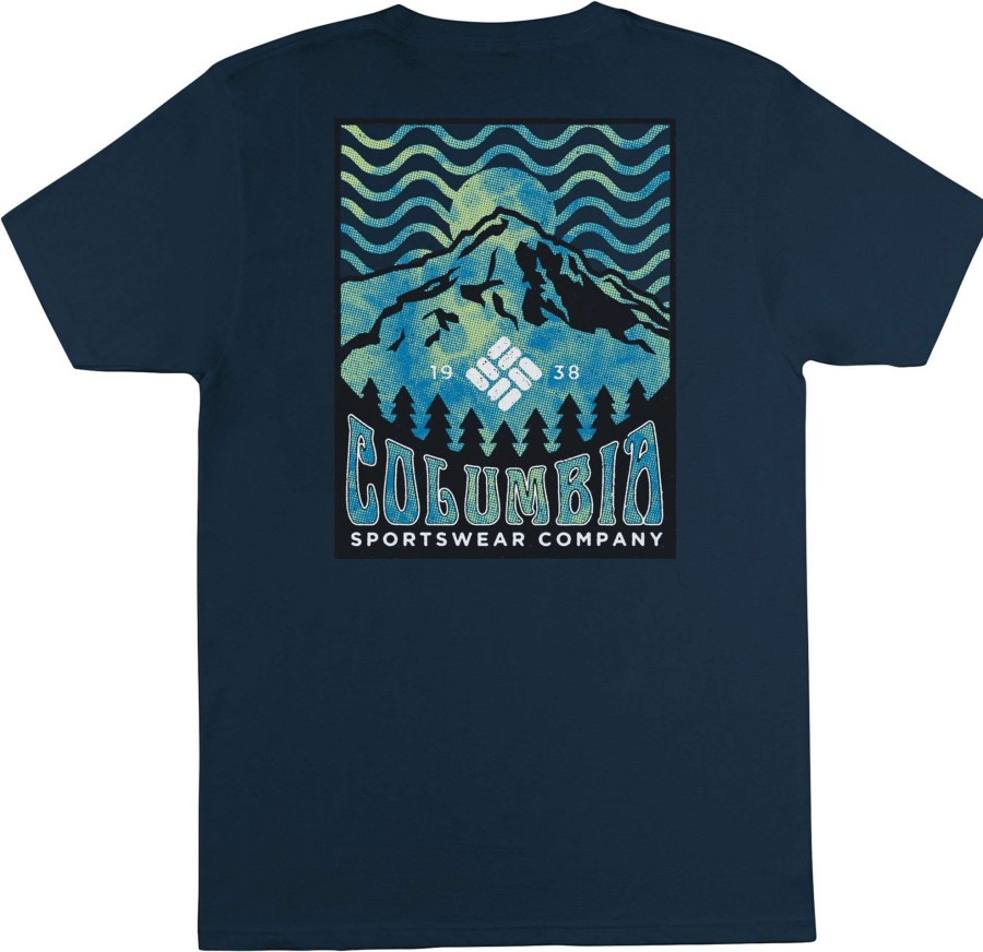 Shirts * | Columbia Men'S Brandski Graphic Short Sleeve T-Shirt Columbia Navy