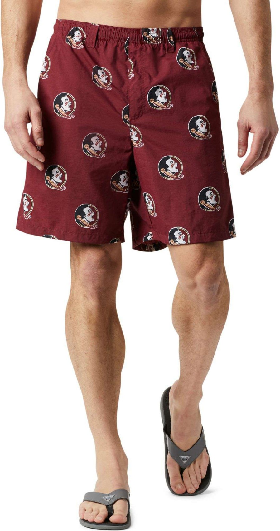 Shorts * | Columbia Men'S Florida State Seminoles Cabernet Backcast Performance Shorts