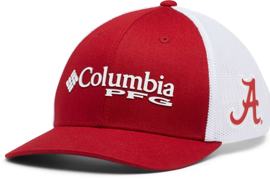 Hats * | Columbia Youth Alabama Crimson Tide Crimson Pfg Mesh Adjustable Hat For Girls'