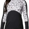 Sweatshirts * | Columbia Women'S Winter Power 1/4 Zip Knit Pullover Black/White Typo Print