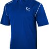 Shirts * | Columbia Men'S Kansas City Royals Blue Shotgun Polo