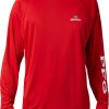 Shirts * | Columbia Men'S Georgia Bulldogs Red Terminal Tackle Long Sleeve T-Shirt