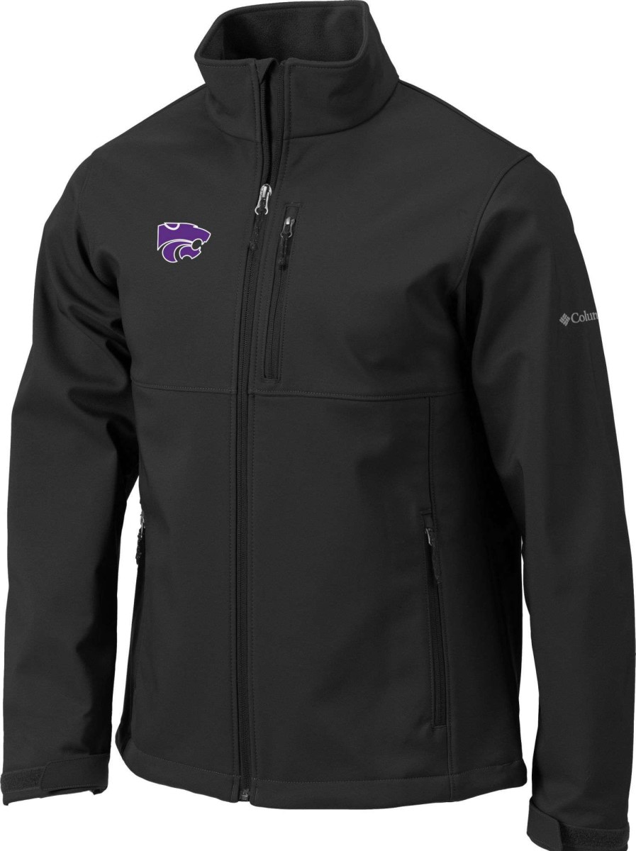 Jackets * | Columbia Men'S Kansas State Wildcats Black Ascender Full-Zip Jacket