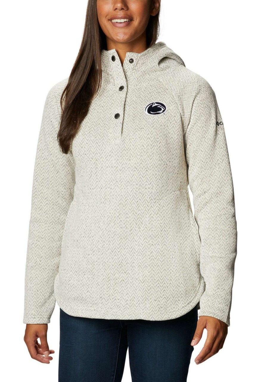 Sweatshirts * | Columbia Women'S Penn State Nittany Lions Darling Days Full-Zip White Hoodie