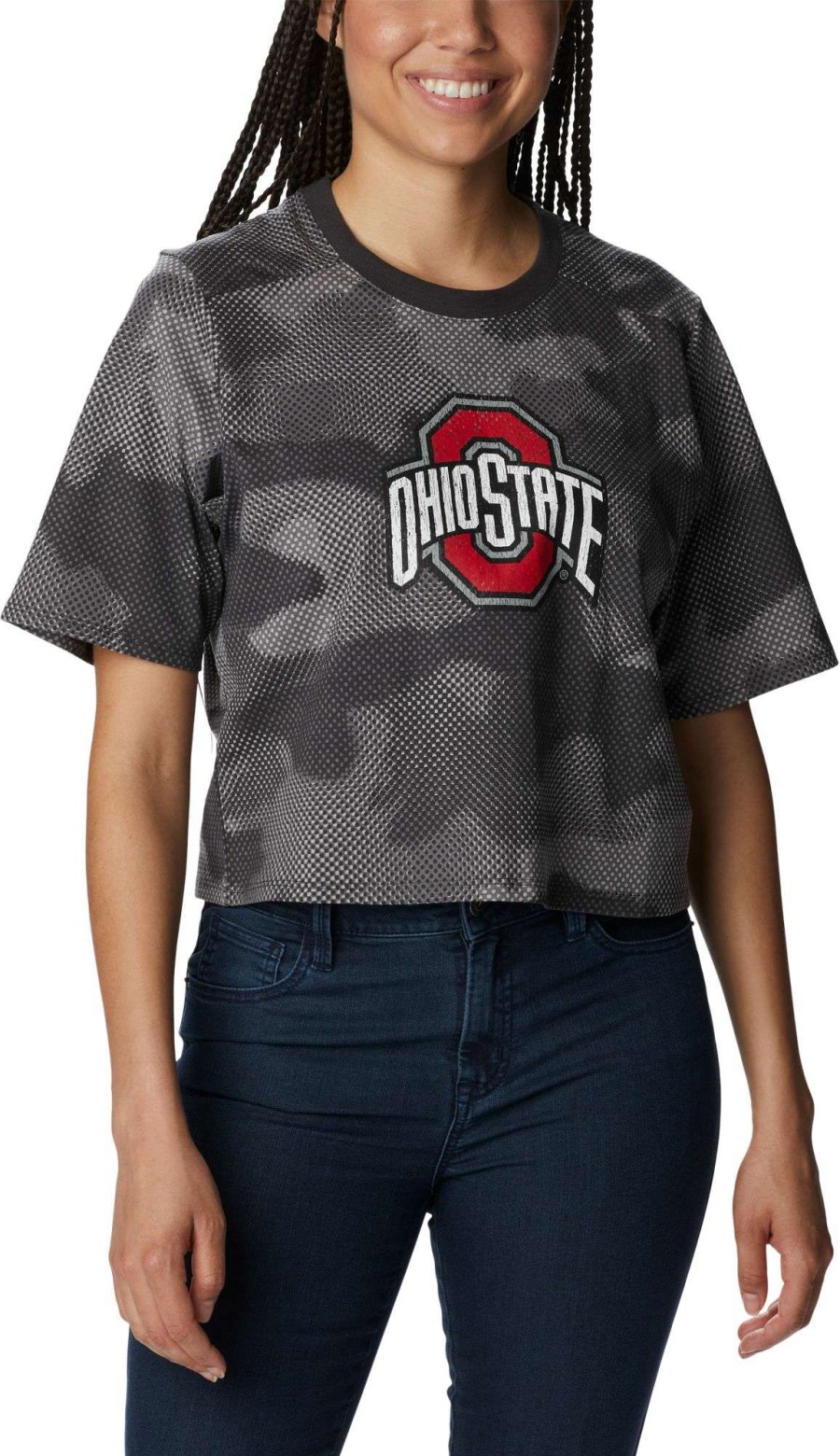 Shirts * | Columbia Women'S Ohio State Buckeyes Gray Park Box Shirt