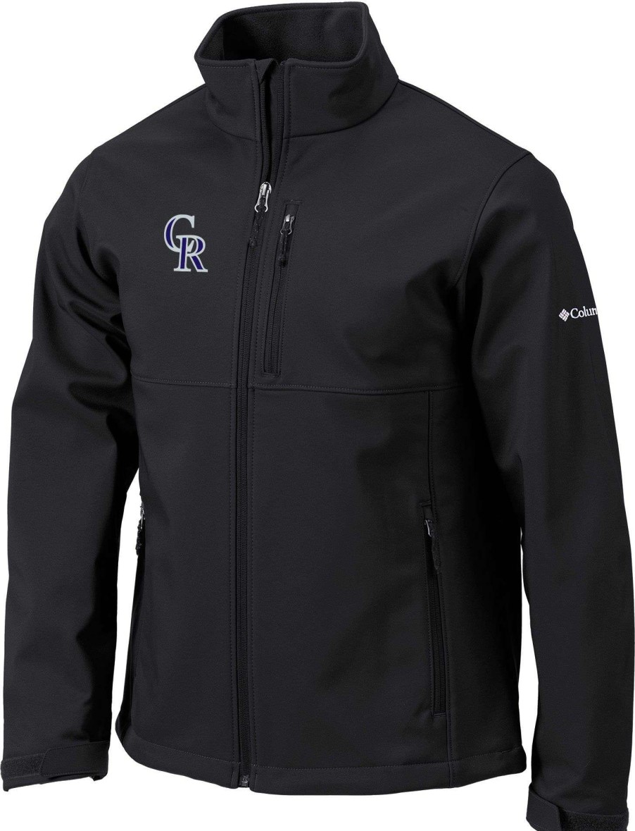 Jackets * | Columbia Men'S Colorado Rockies Black Ascender Full-Zip Jacket