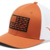 Hats * | Columbia Men'S Texas Longhorns Burnt Orange Pfg Flag Mesh Fitted Hat