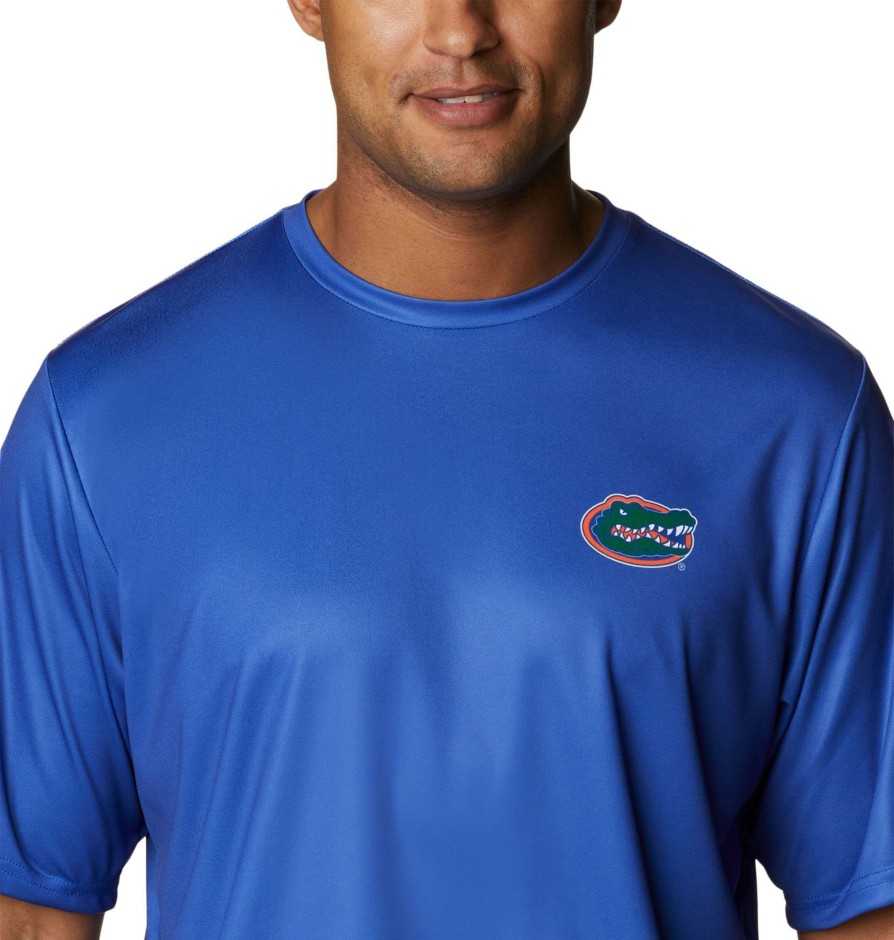 Shirts * | Columbia Men'S Florida Gators Blue Terminal Tackle Shirt