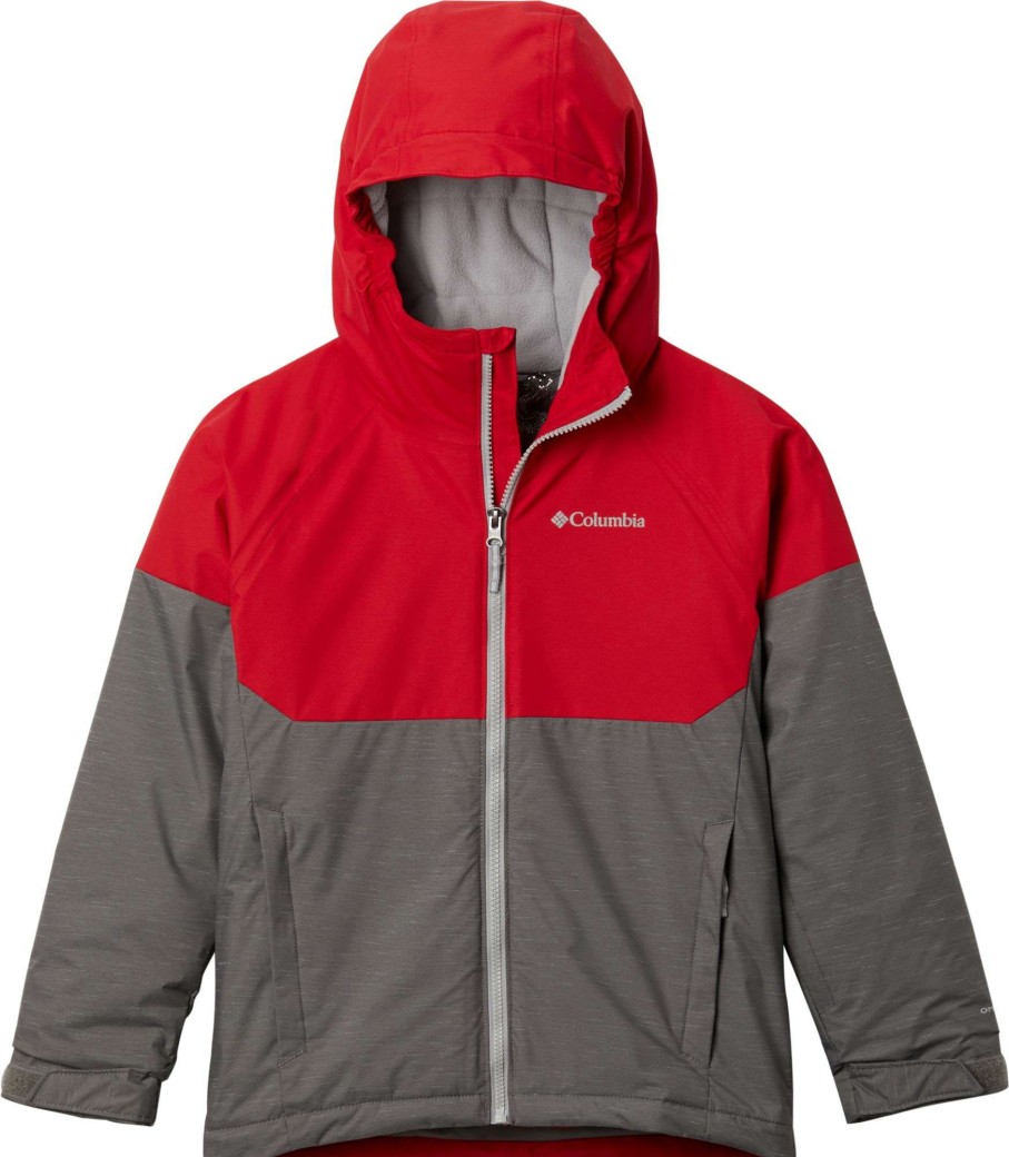 Jackets * | Columbia Boys' Toddler Alpine Action Ii Winter Jacket For Girls' City Grey Hthr/Mtn Red