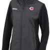 Jackets * | Columbia Women'S Cincinnati Reds Red Full-Zip Fleece Jacket