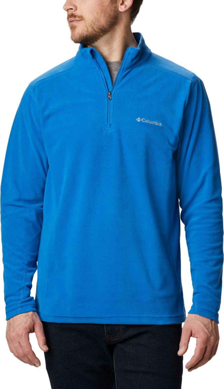 Sweatshirts * | Columbia Men'S Klamath Range Ii Half Zip Microfleece Pullover Bright Indigo