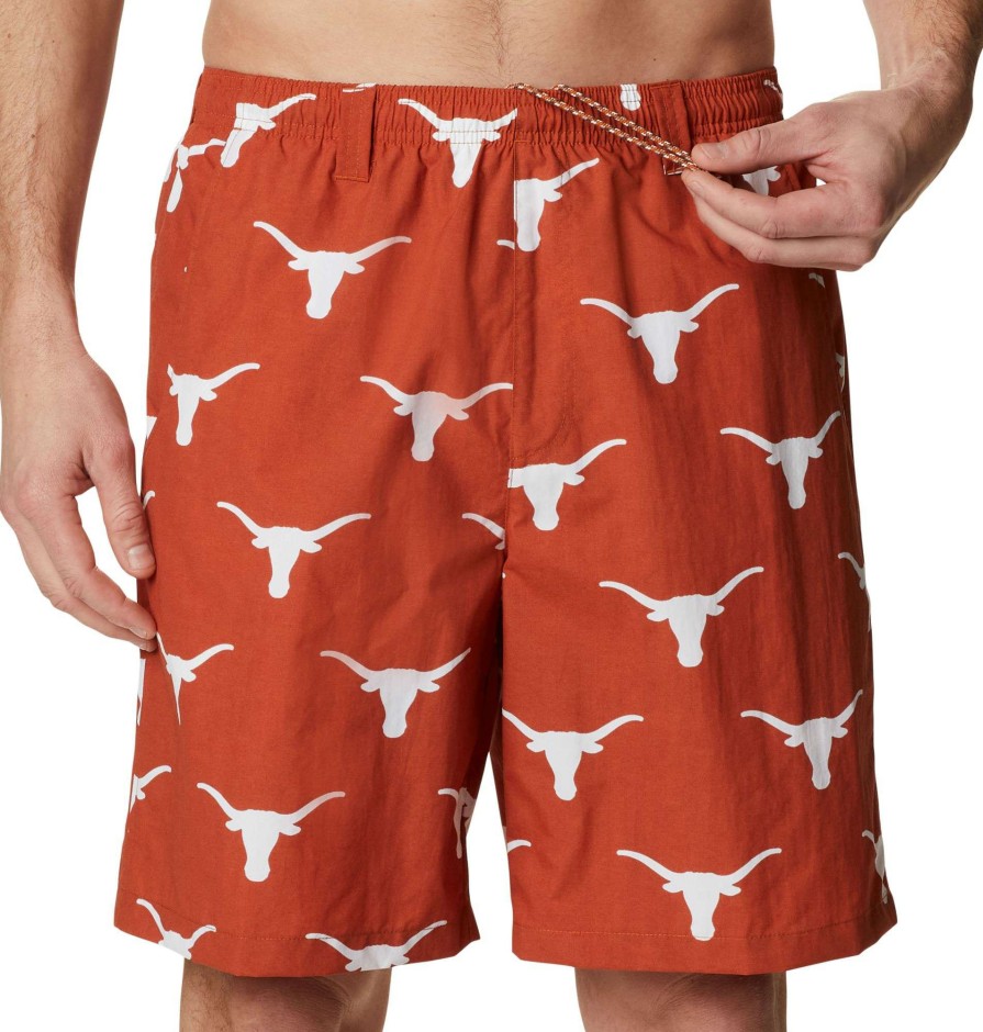 Shorts * | Columbia Men'S Texas Longhorns Burnt Orange Backcast Ii Printed Performance Shorts