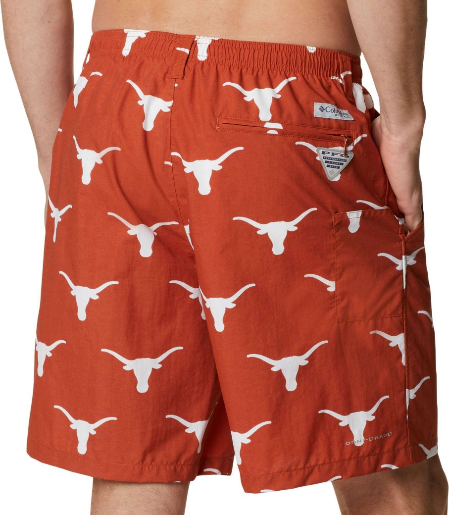 Shorts * | Columbia Men'S Texas Longhorns Burnt Orange Backcast Ii Printed Performance Shorts