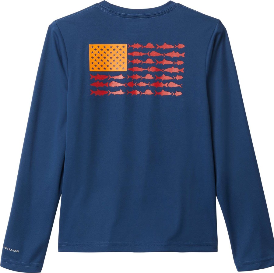 Shirts * | Columbia Youth Terminal Tackle Pfg Long Sleeve Graphic T-Shirt For Boys'