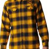 Shirts * | Columbia Men'S West Virginia Mountaineers Blue Plaid Flare Gun Flannel Button Down Long Sleeve Shirt