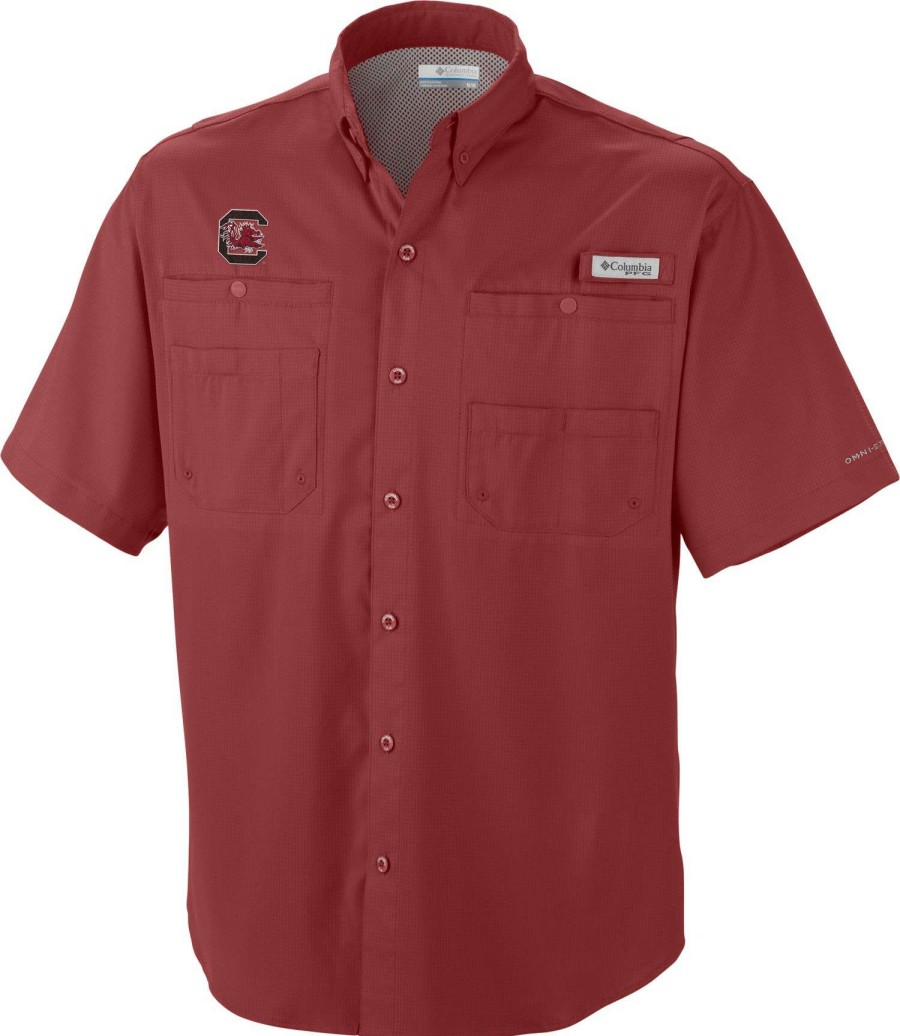 Shirts * | Columbia Men'S South Carolina Gamecocks Garnet Tamiami Shirt