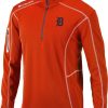 Jackets * | Columbia Men'S Detroit Tigers Orange Shotgun Quarter-Zip Shirt