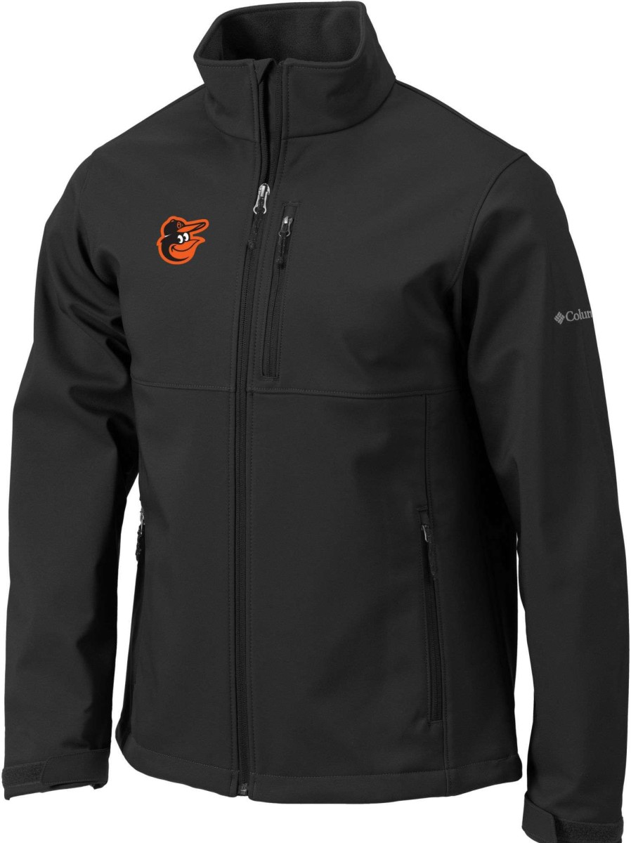 Jackets * | Columbia Men'S Baltimore Orioles Black Ascender Full-Zip Jacket