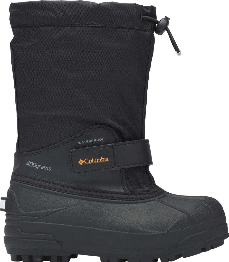 Boots * | Columbia Big Kids' Powderbug Forty Winter Boots For Girls' Black/Orange