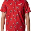 Shirts * | Columbia Men'S Georgia Bulldogs Red Super Slack Button Down Shirt