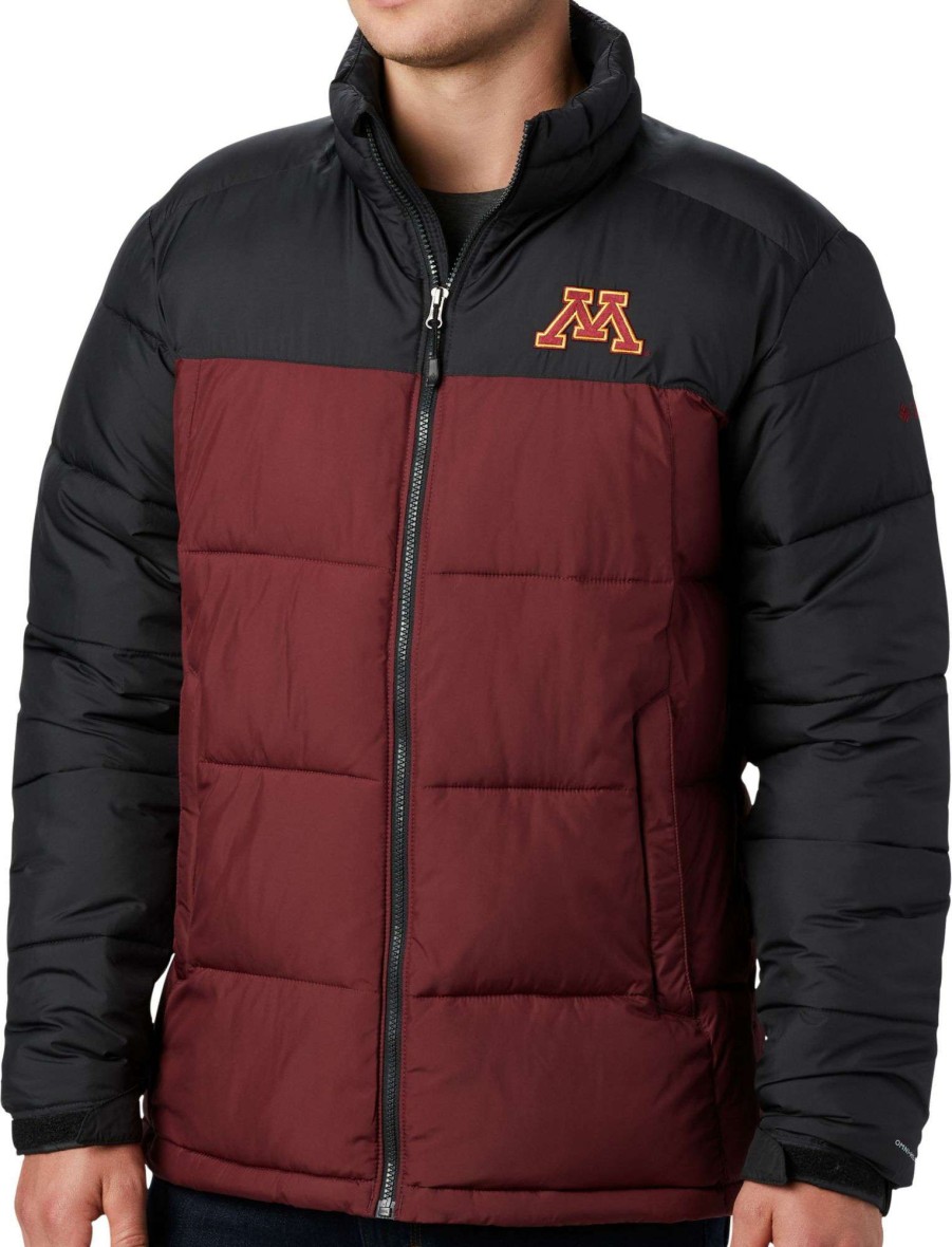 Jackets * | Columbia Men'S Minnesota Golden Gophers Maroon/Black Pike Lake Jacket